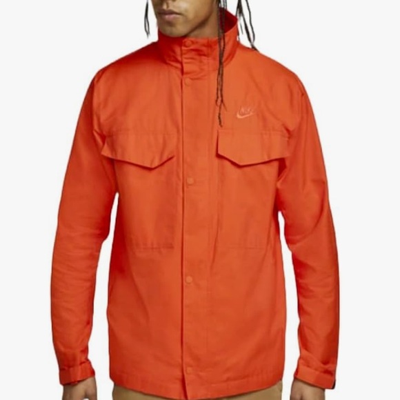 Nike Sportswear Woven M65 Medium Orange Field Jacket - Picture 1 of 4
